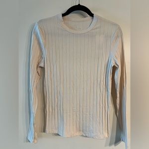 A New Day Ribbed Long Sleeve / Size: Medium / Color: Cream